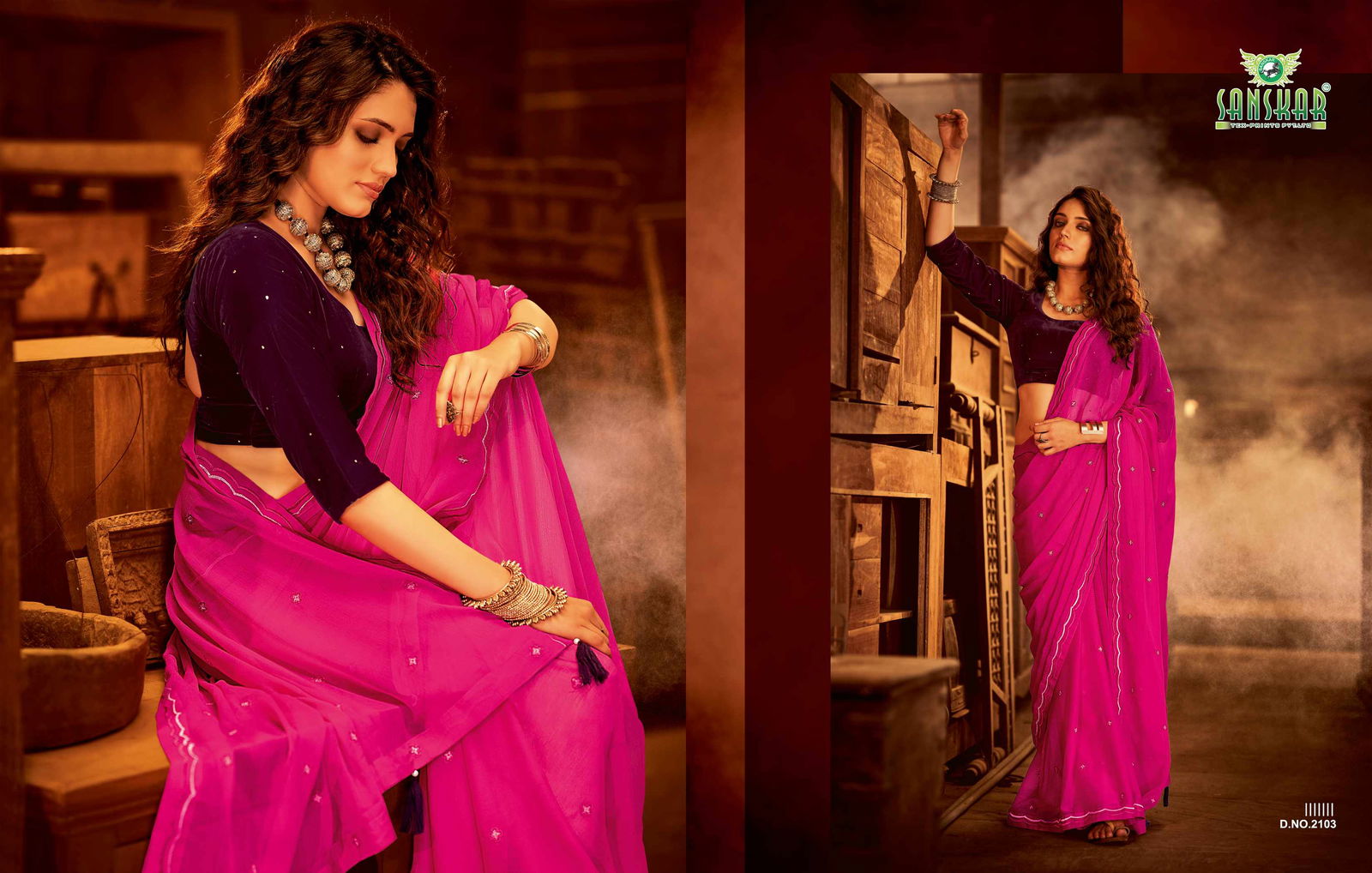 Sanskar Velvet Touch Heavy Party wear Fancy Georgette Saree Collection